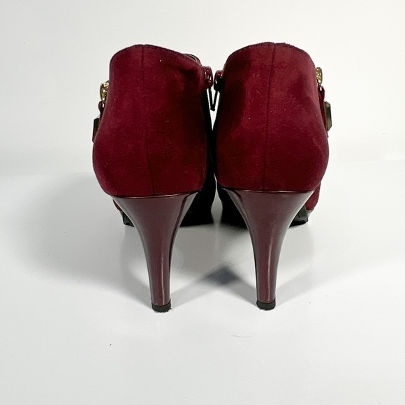 𝅺LIZ‎ CLAIBORNE EAGAN SUEDE HEALED ANKLE BOOT - Picture 3 of 7